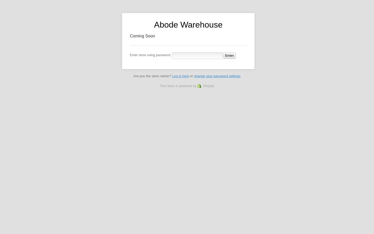 abodewarehouse.com homepage screenshot