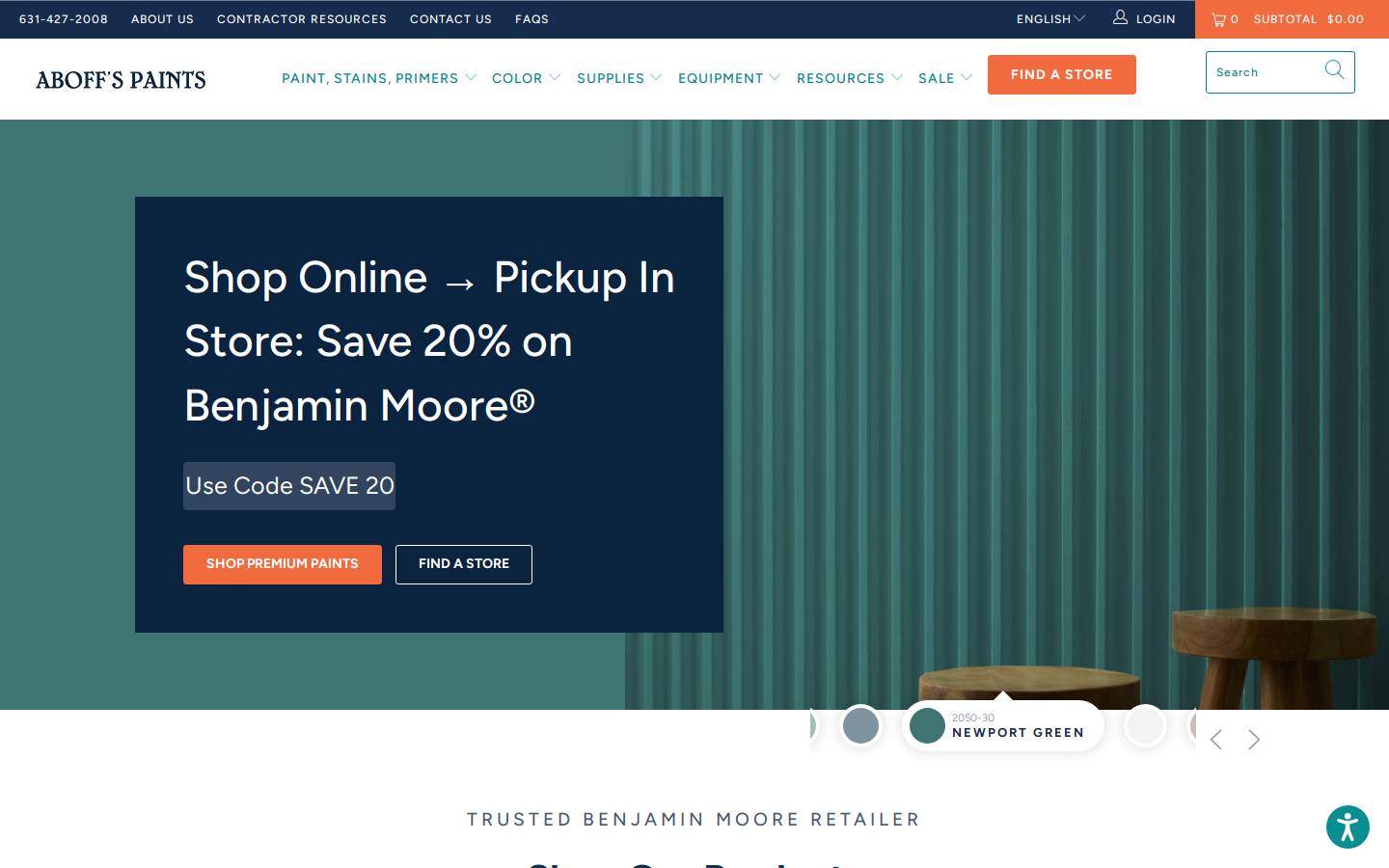 aboffs.com homepage screenshot