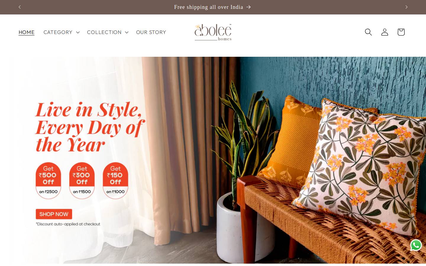 aboleehomes.com homepage screenshot