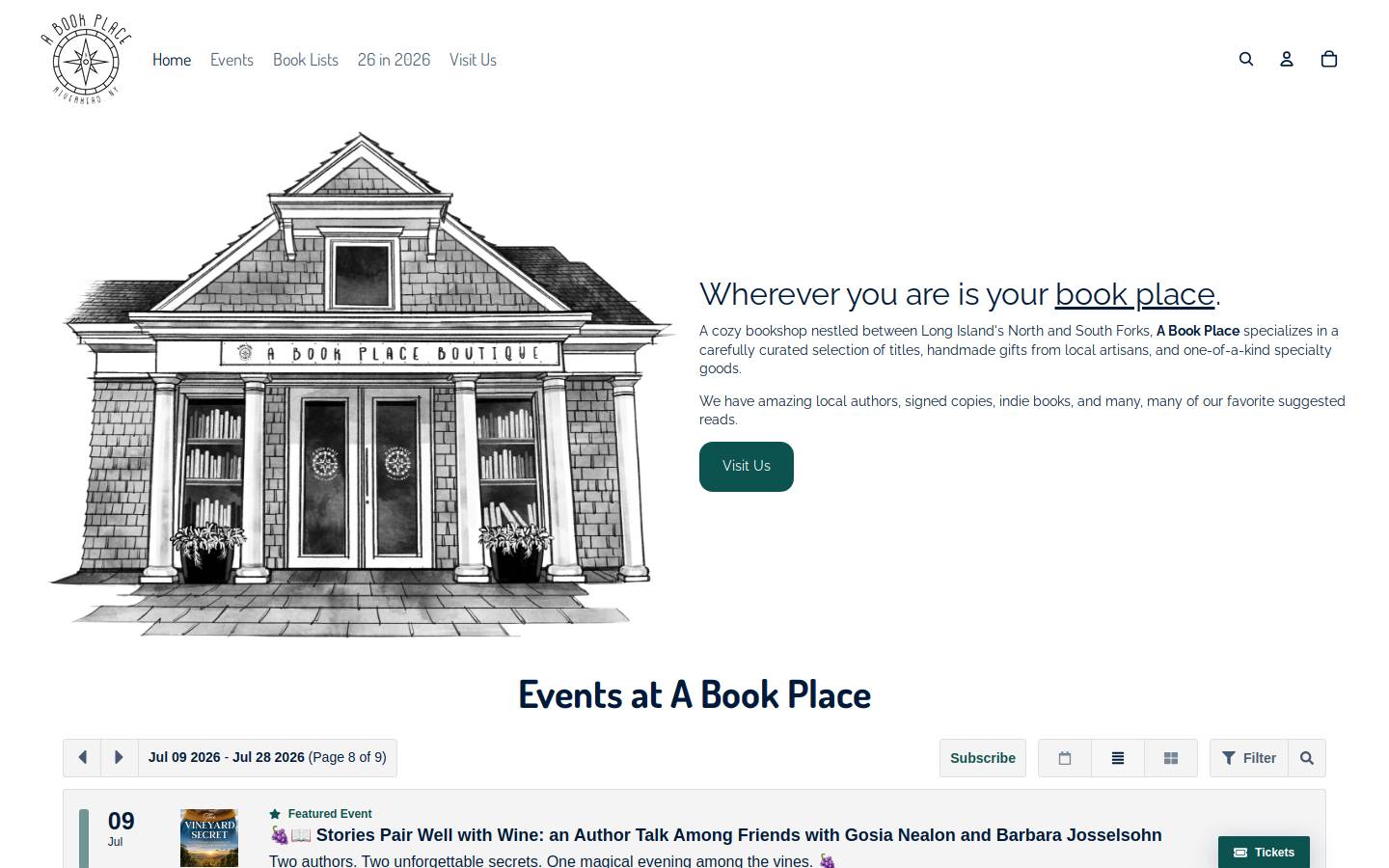 abookplace.com homepage screenshot
