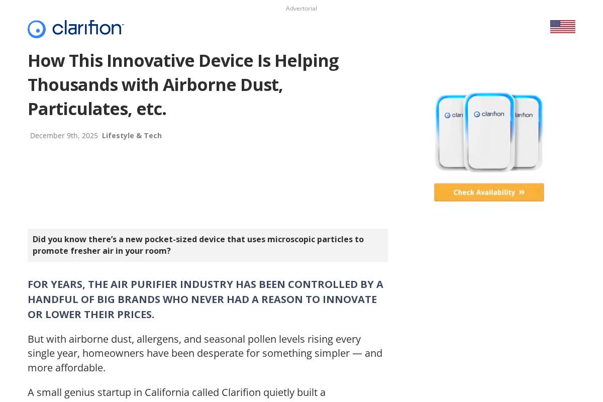 about.clarifion.com homepage screenshot