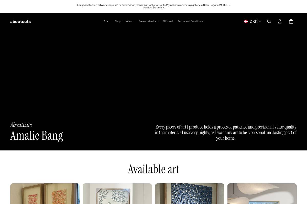 aboutcuts.com homepage screenshot