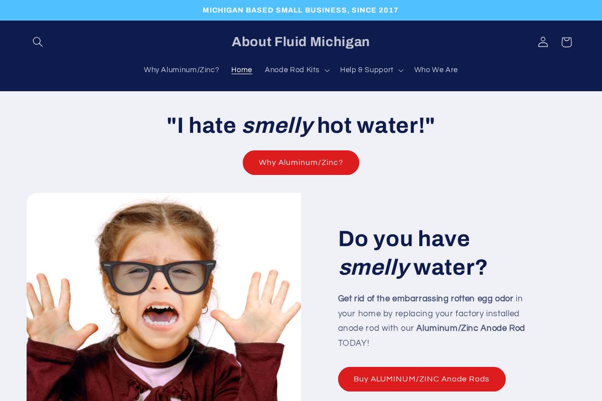 aboutfluid.com homepage screenshot
