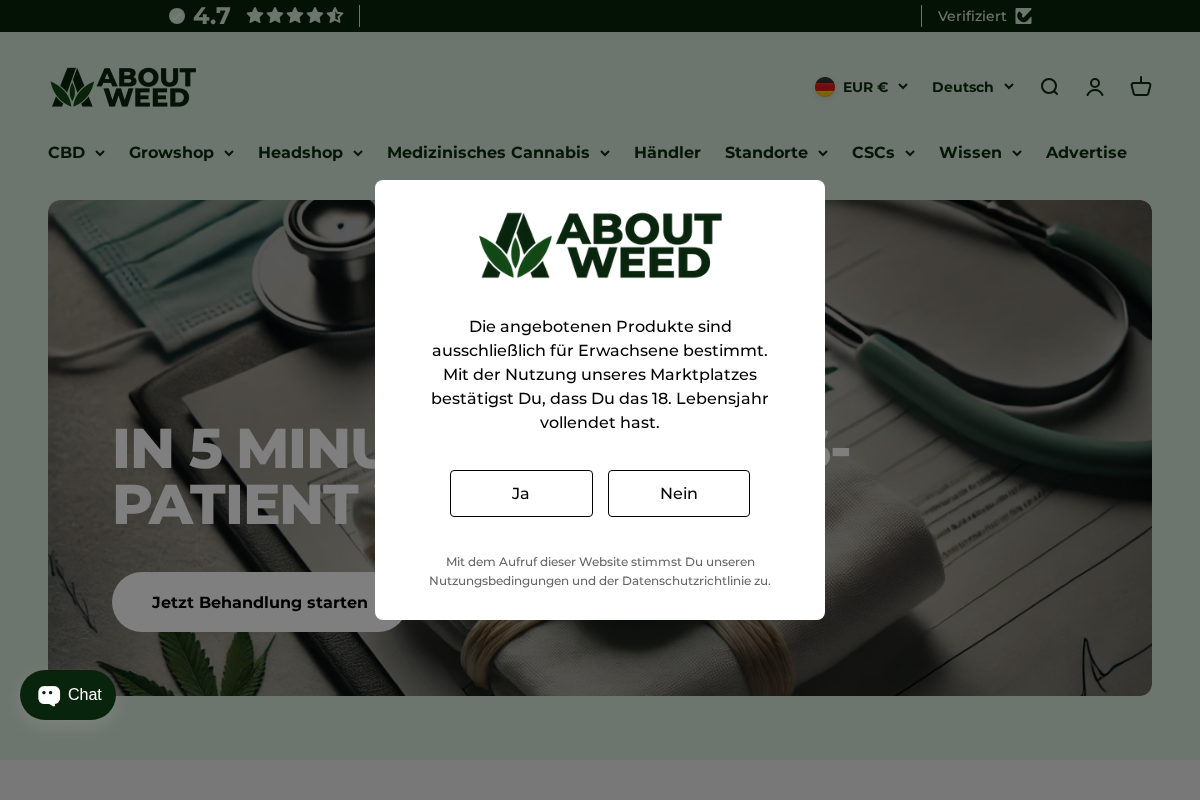 aboutweed homepage screenshot