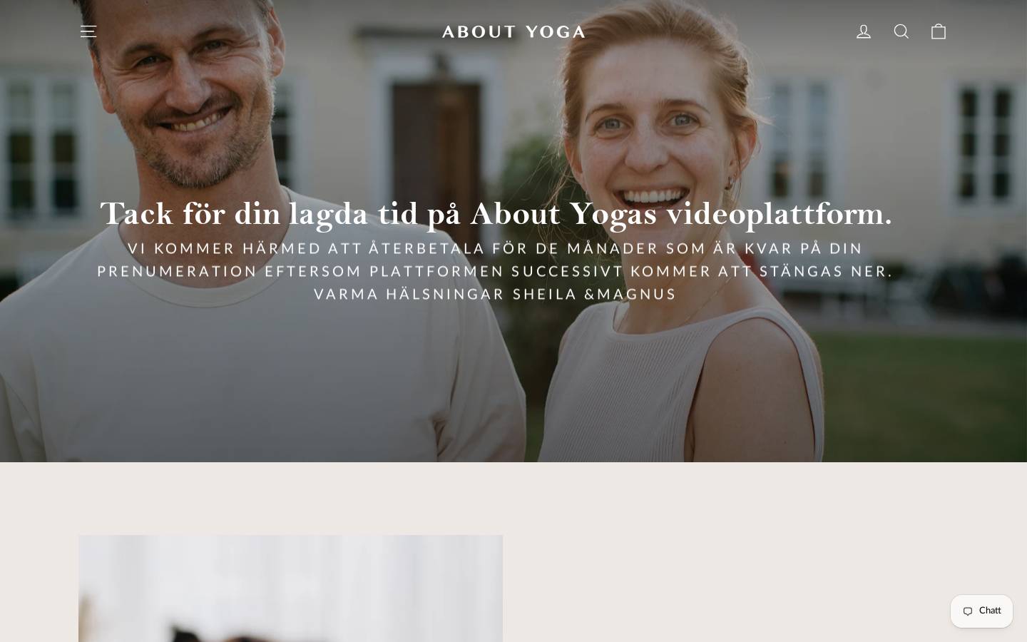 aboutyoga.se homepage screenshot