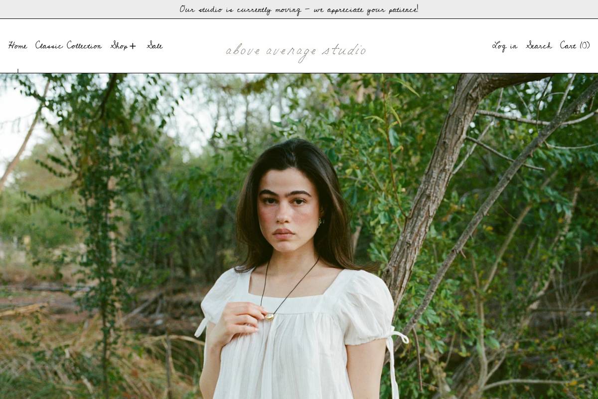 aboveaveragestudio.com homepage screenshot