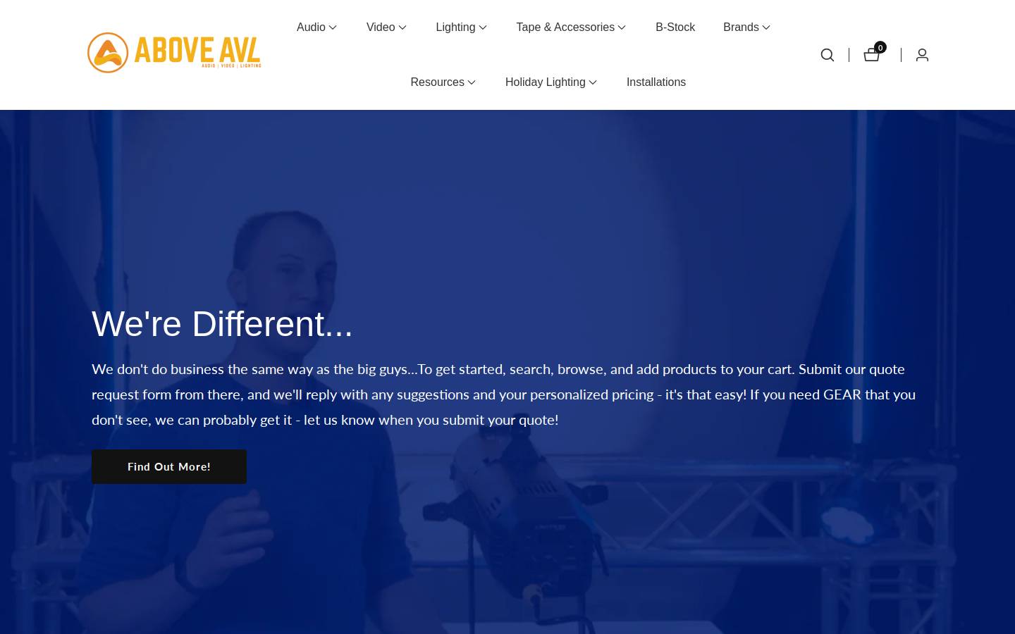 aboveavl.com homepage screenshot