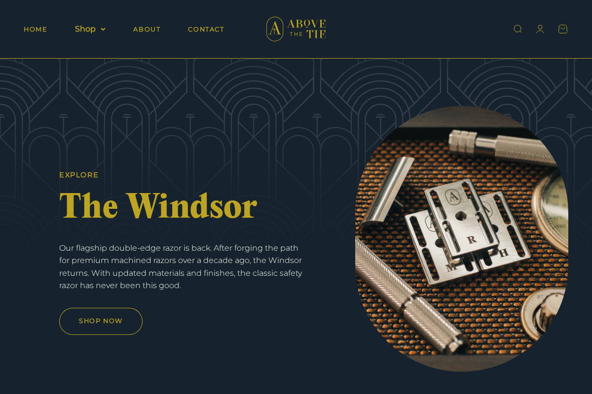 abovethetie.com homepage screenshot