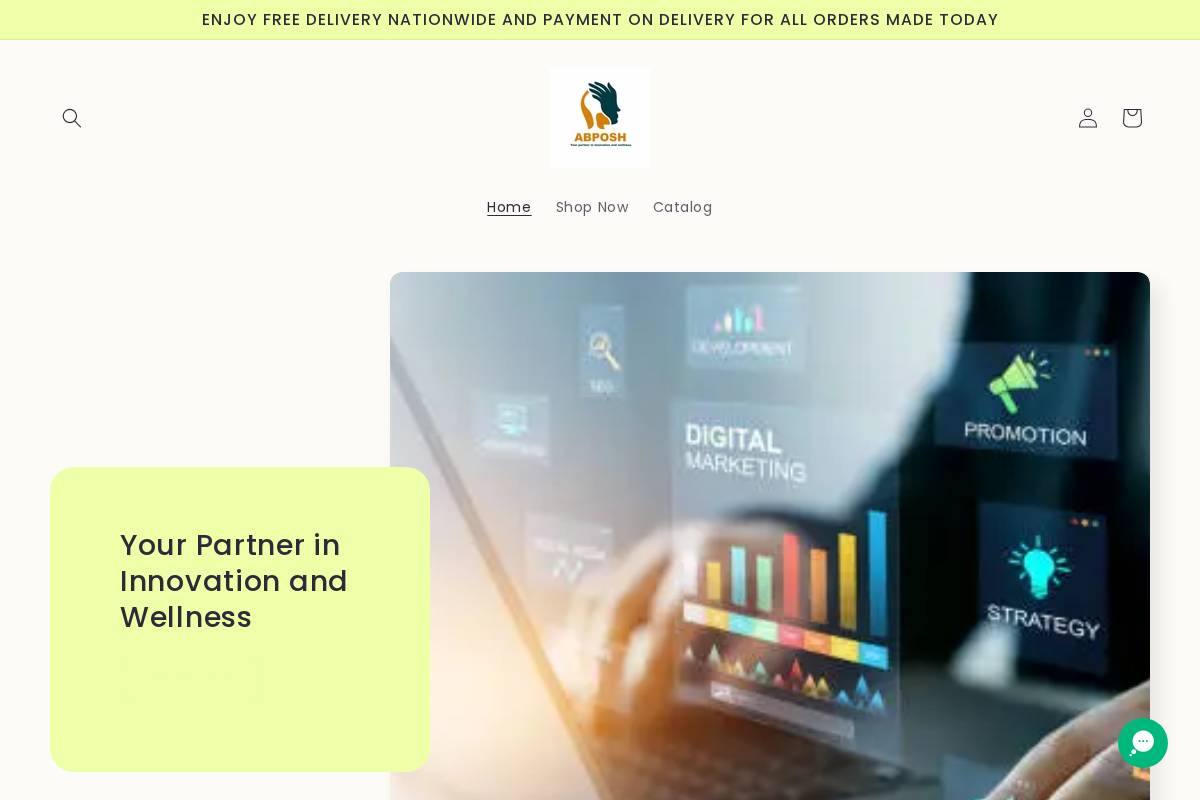 abposh.store homepage screenshot