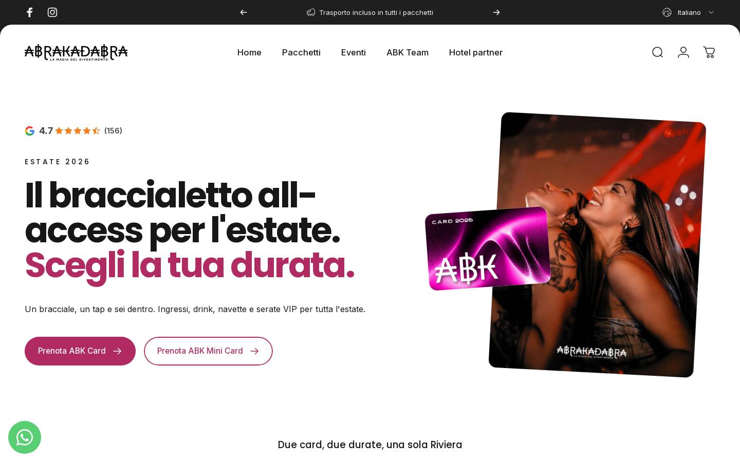 Abrakadabraitaly homepage screenshot