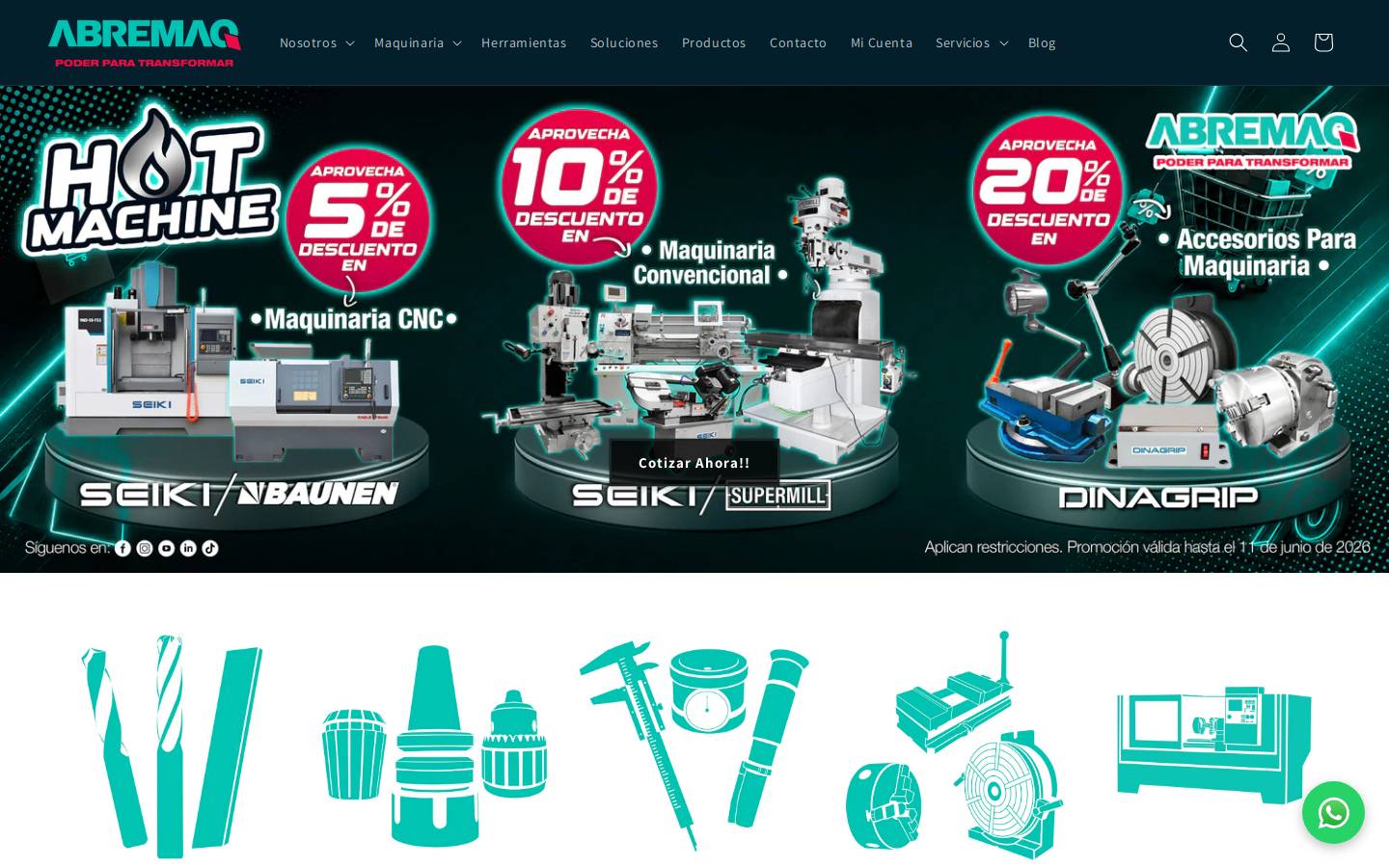 abremaq.com homepage screenshot
