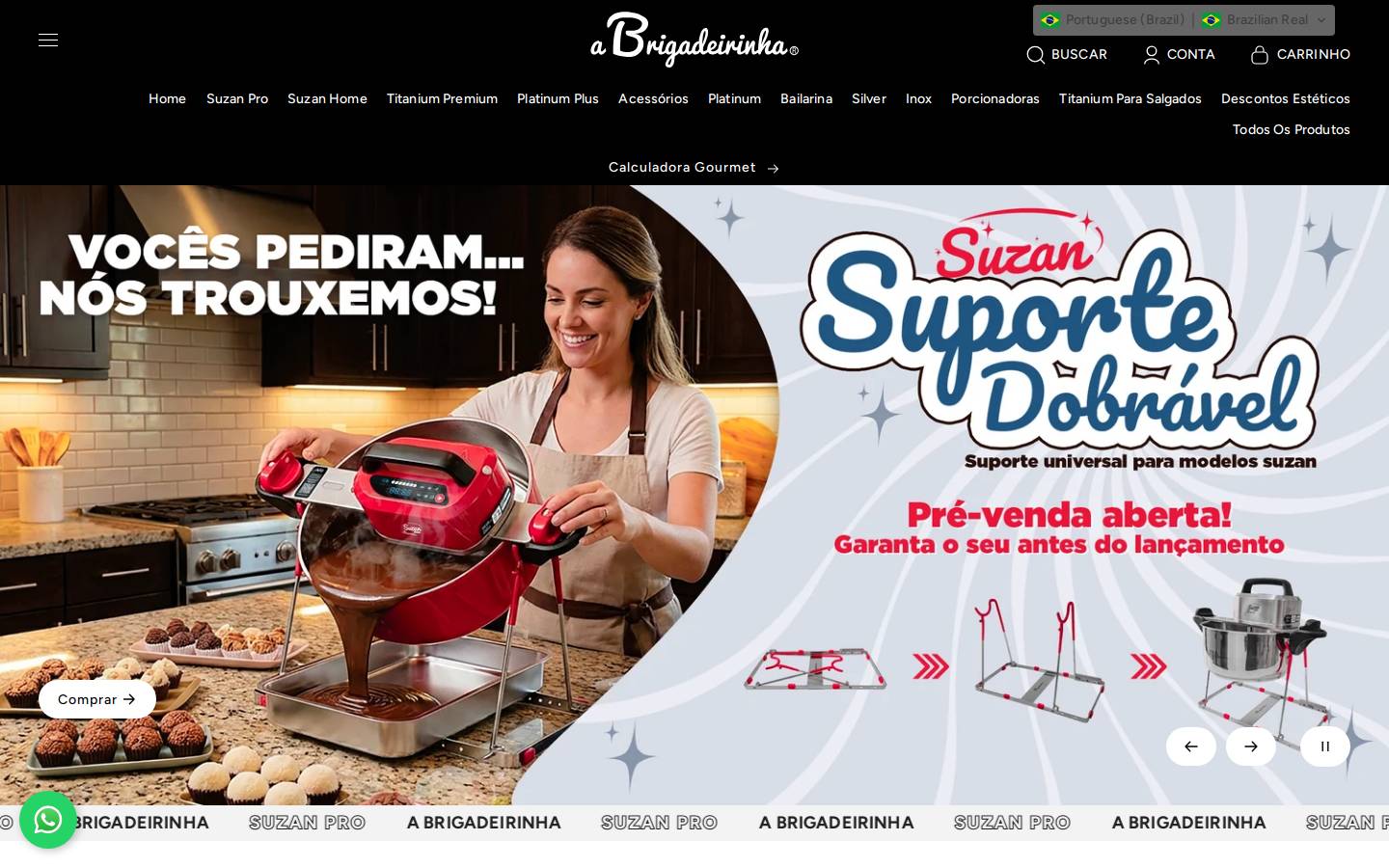 abrigadeirinha.com.br homepage screenshot