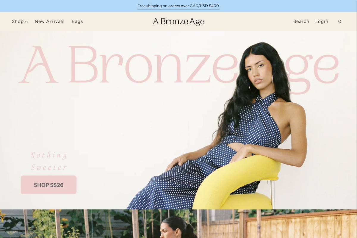 abronzeage.com homepage screenshot