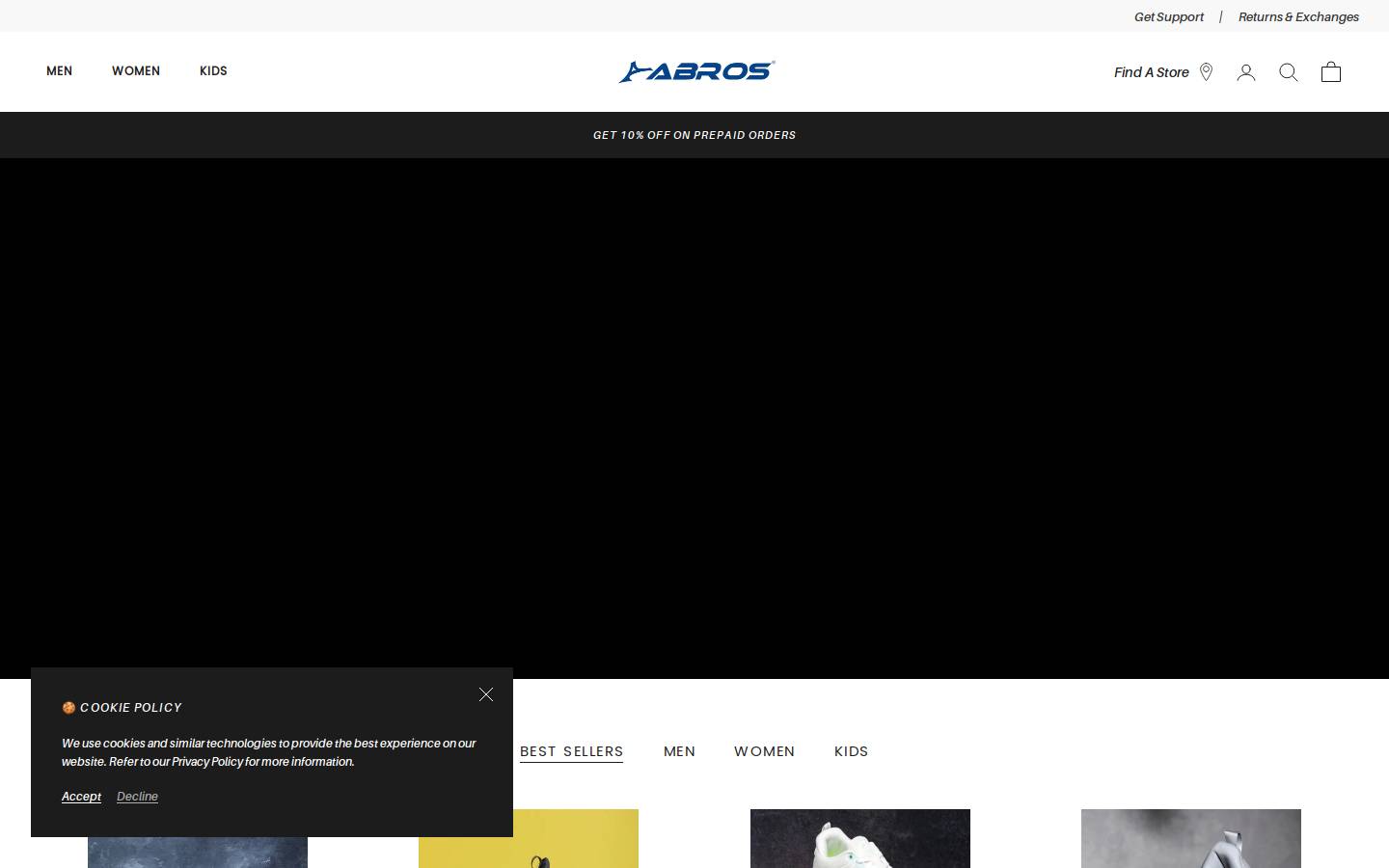 abrosshoes.com homepage screenshot