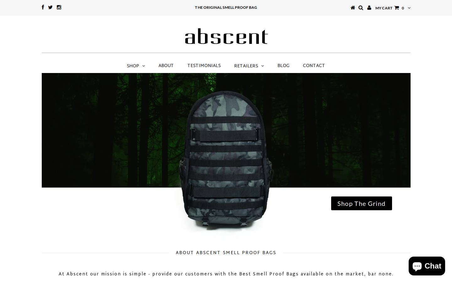 abscent.com homepage screenshot