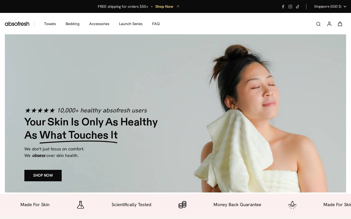 absofresh.com homepage screenshot
