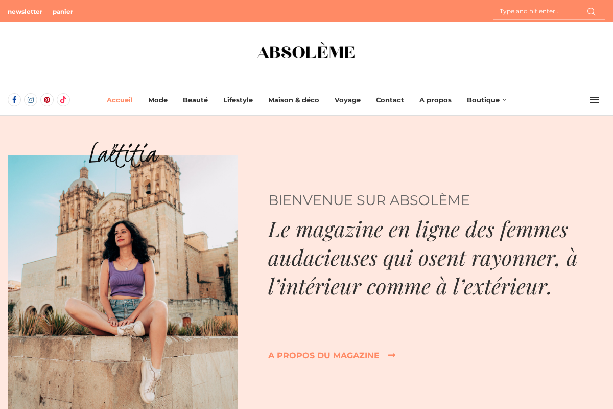 Absolème homepage screenshot