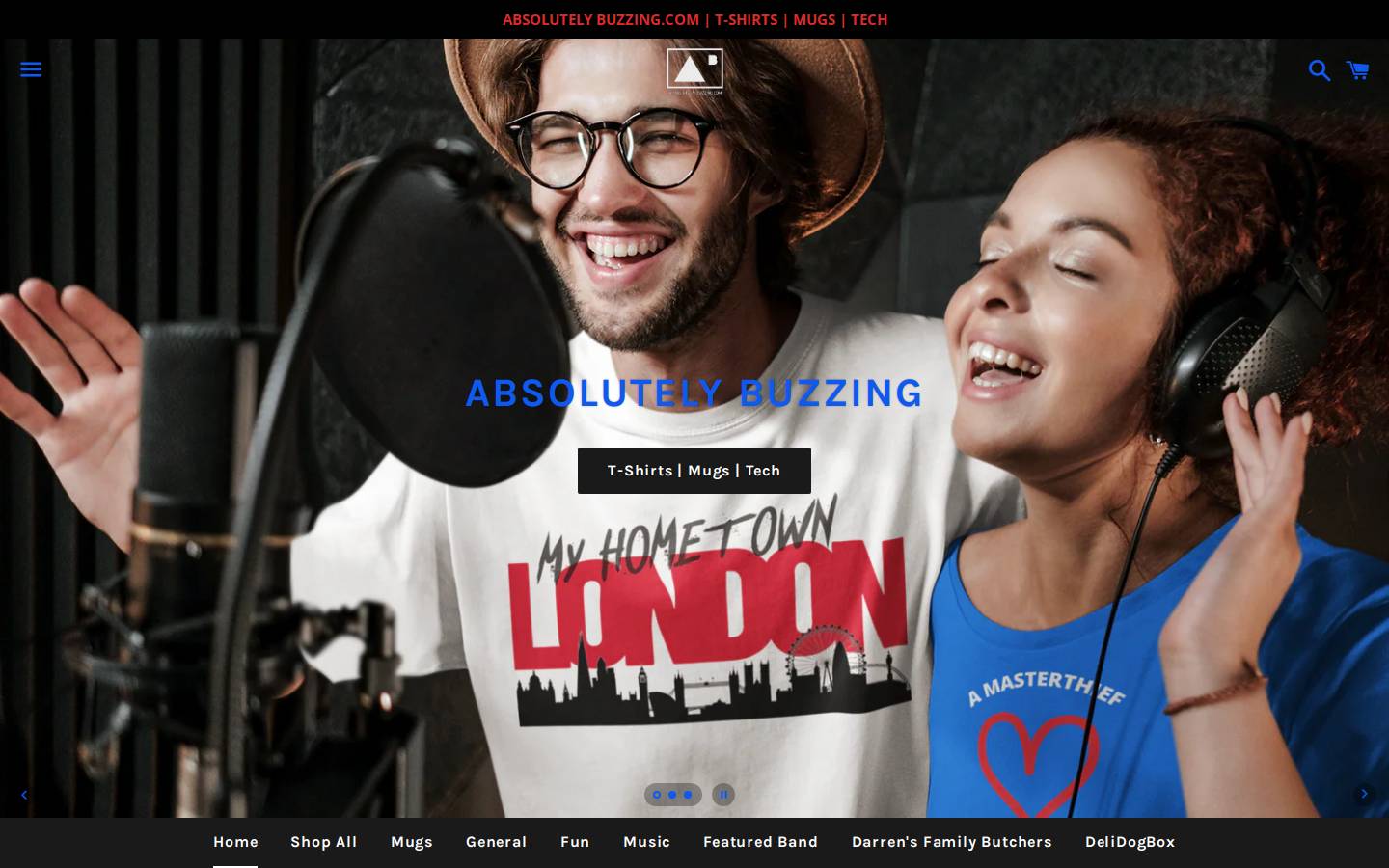 absolutelybuzzing.com homepage screenshot