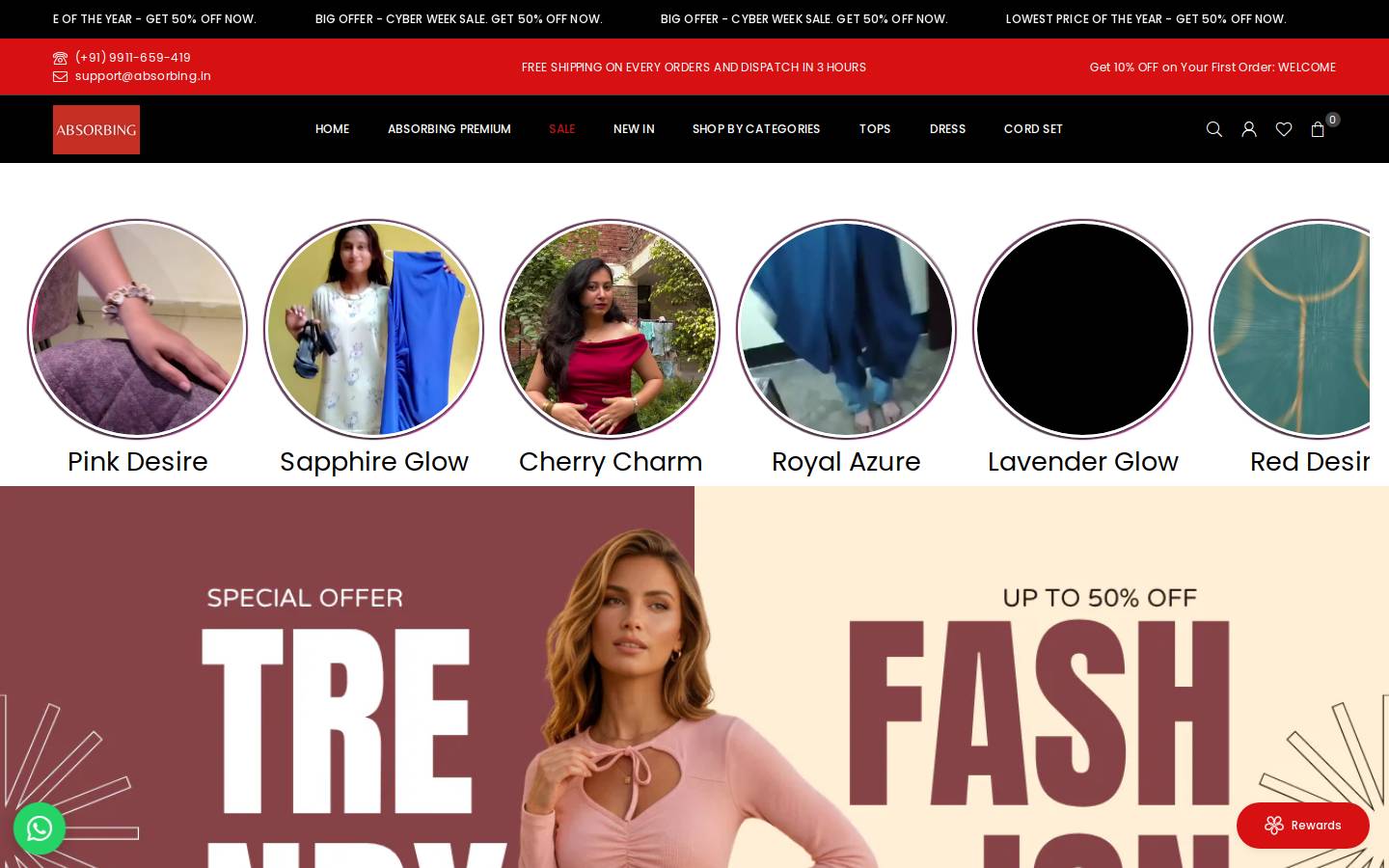 absorbing.in homepage screenshot