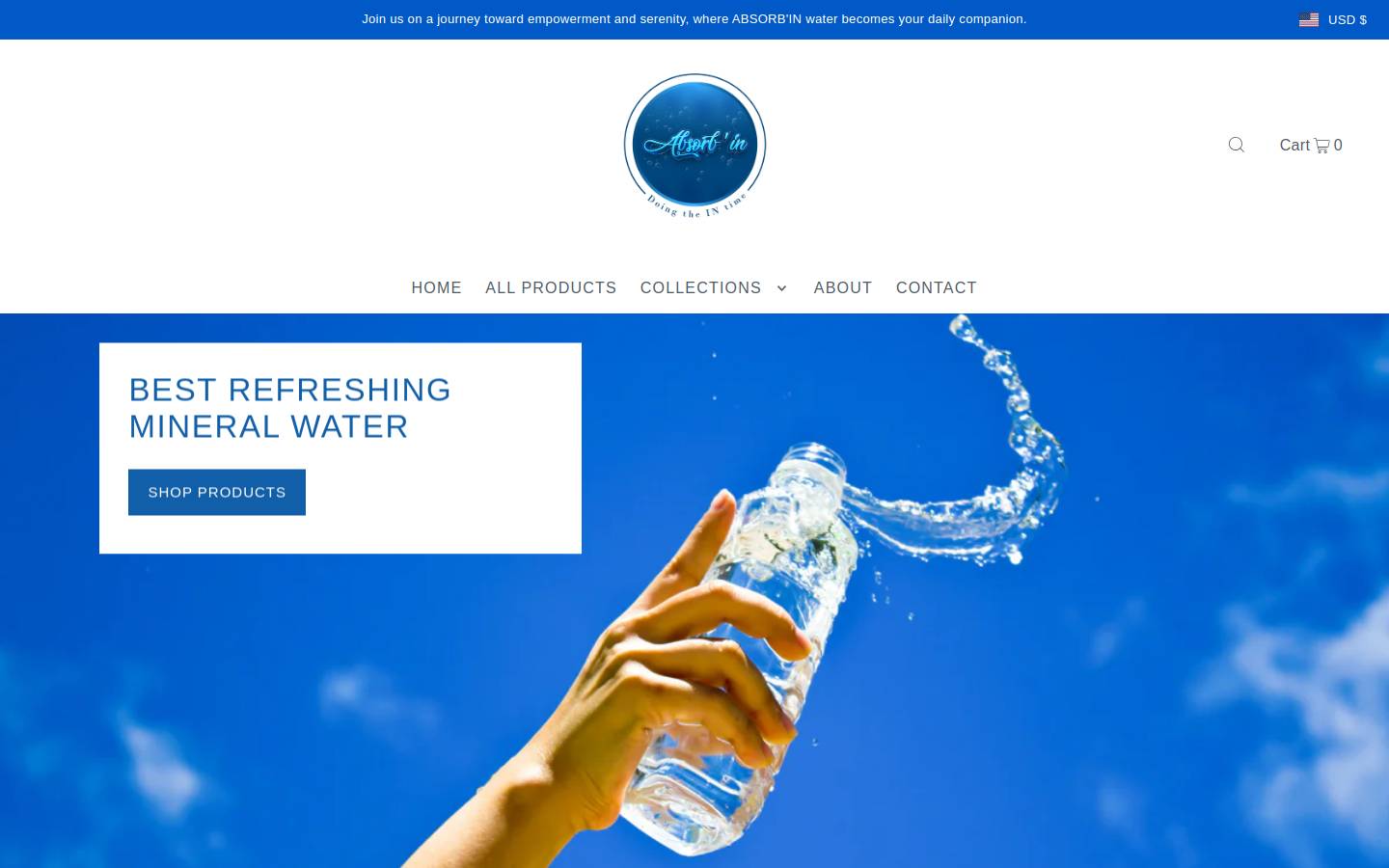 absorbn.com homepage screenshot