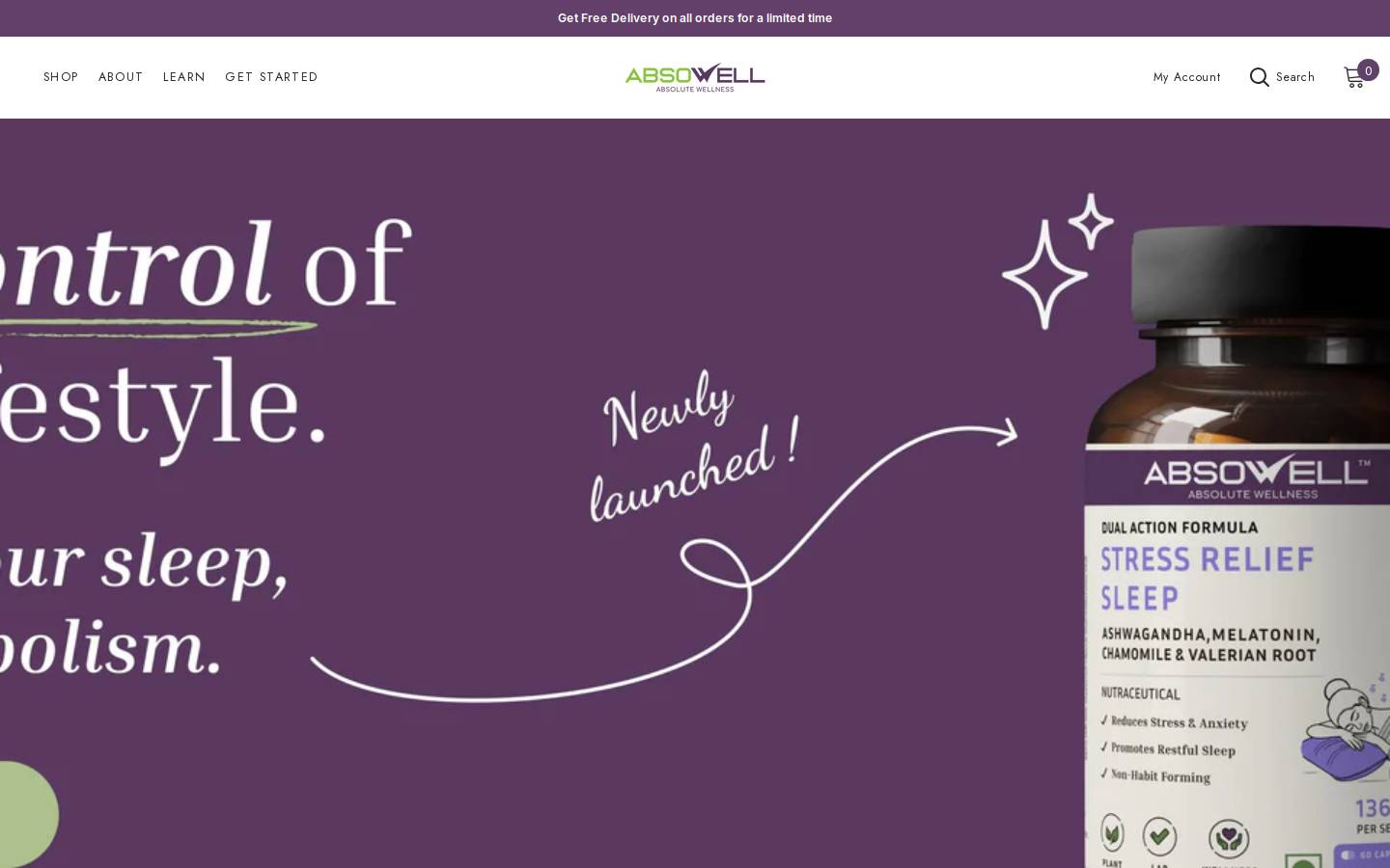 absowell.com homepage screenshot