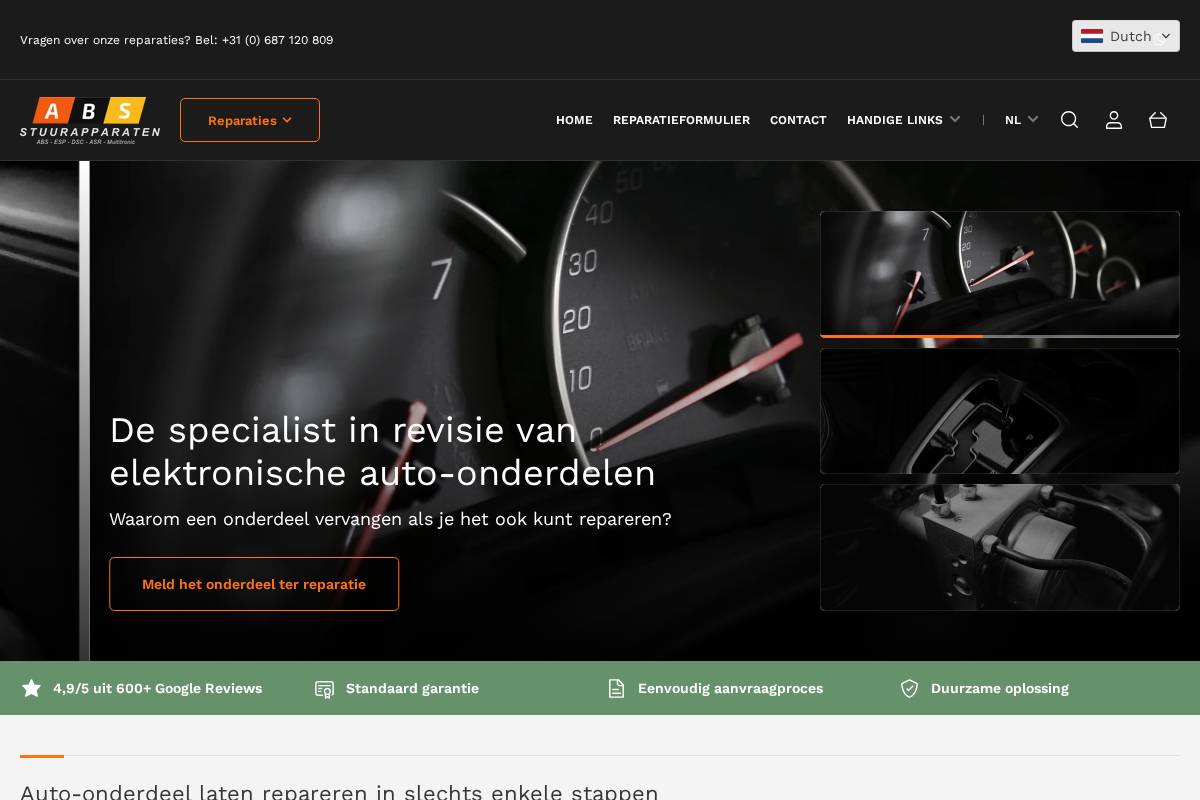 Absstuurapparaten homepage screenshot