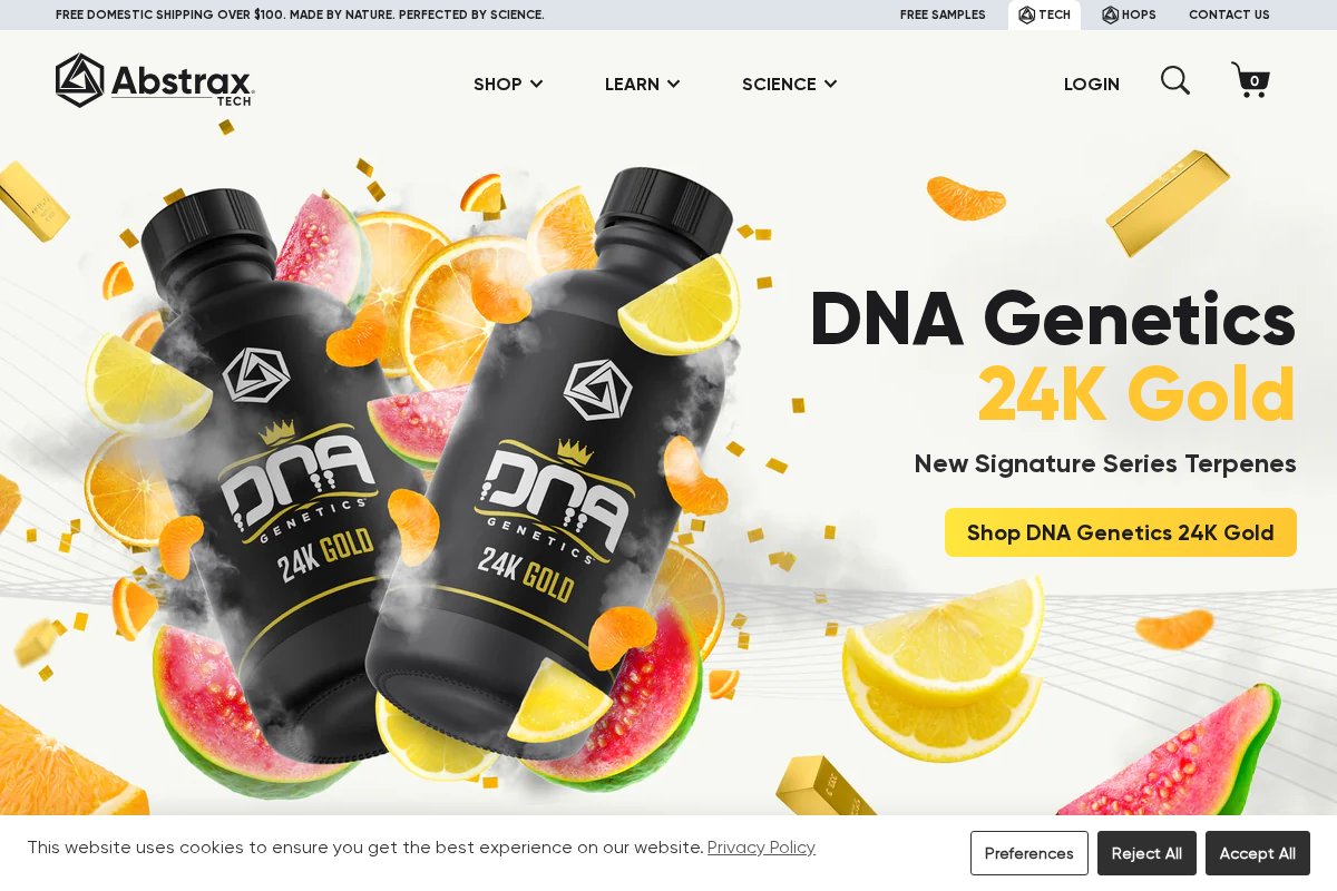 Abstrax Tech homepage screenshot