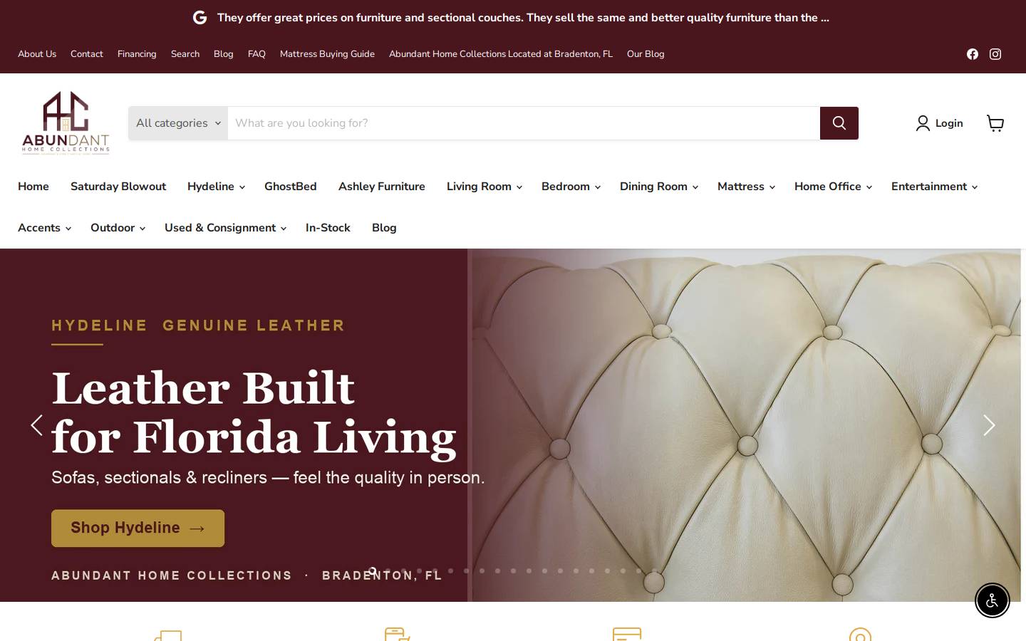 abundant-hc.com homepage screenshot
