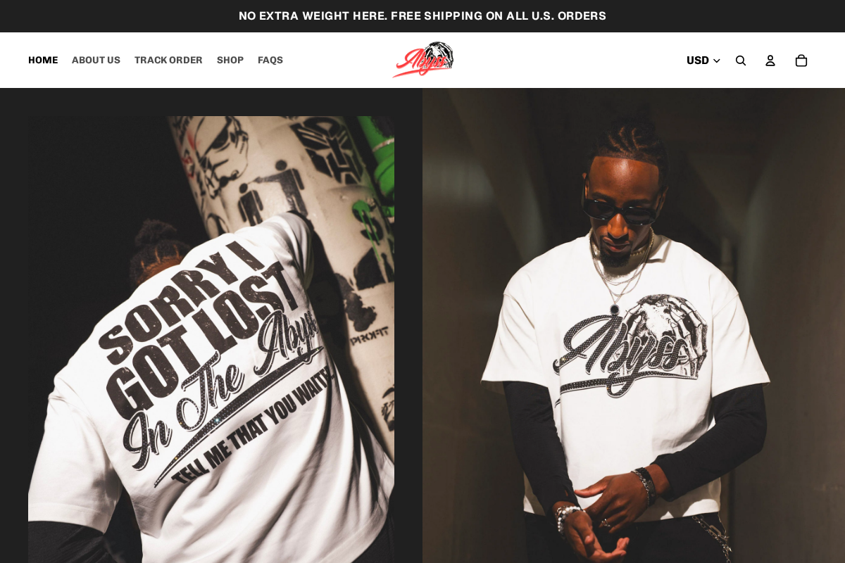 Abyss the Brand homepage screenshot