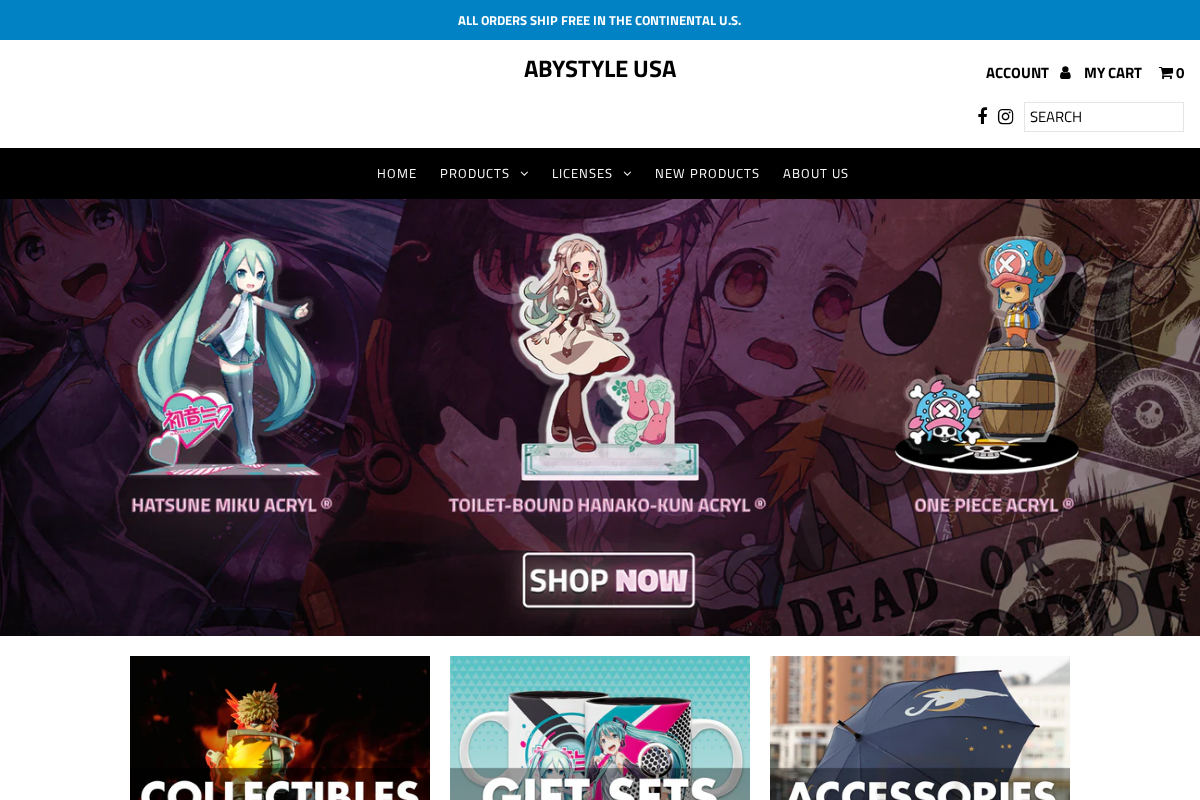Abystyle homepage screenshot
