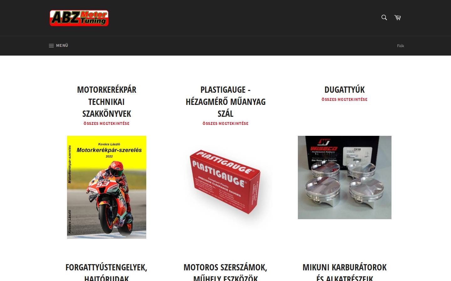 abzmotorshop.com homepage screenshot
