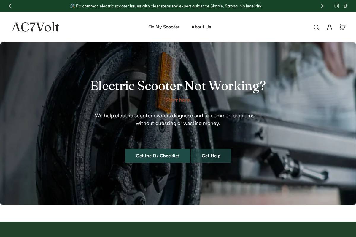 ac7volt.com homepage screenshot