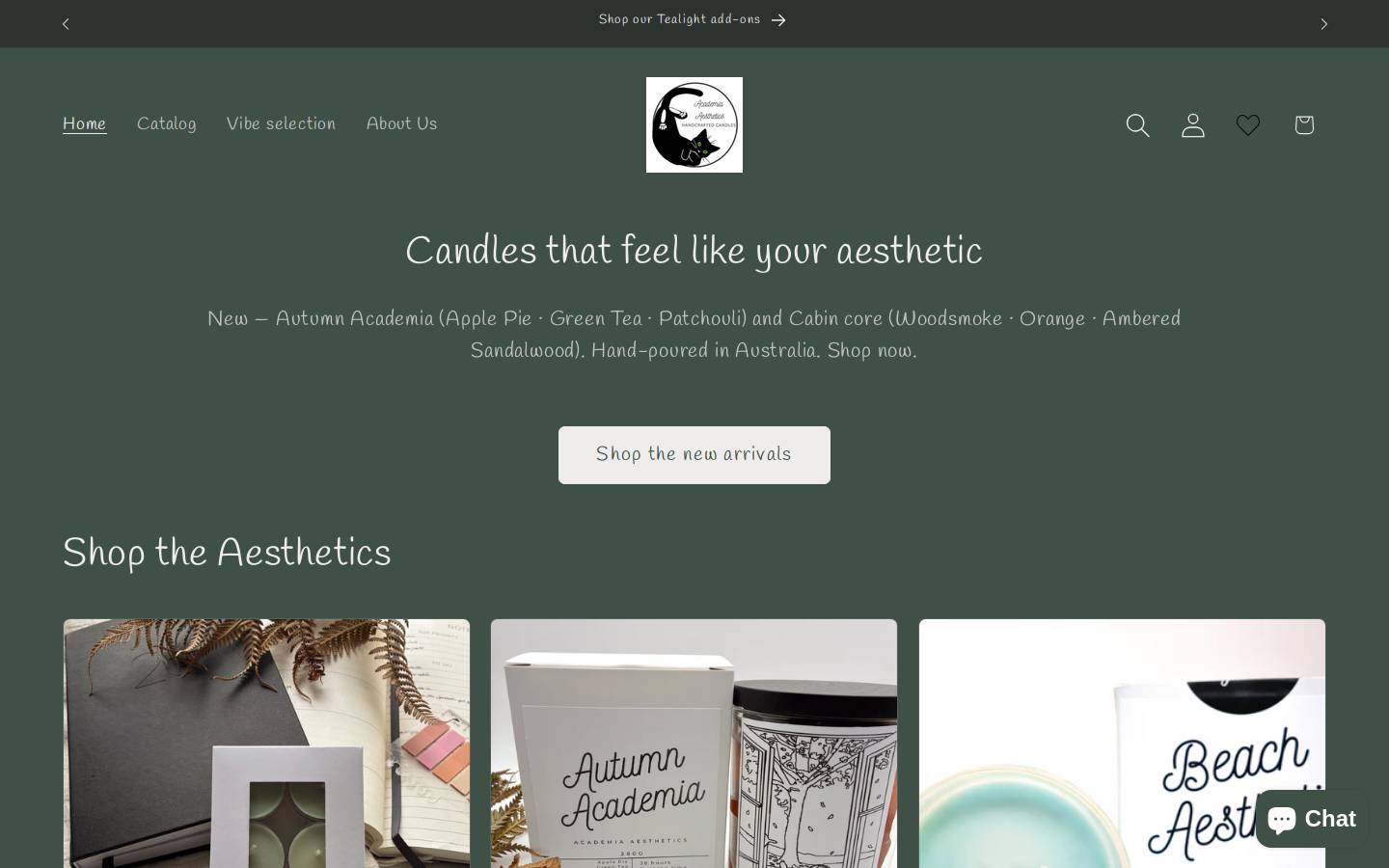 academiaaesthetic.com homepage screenshot