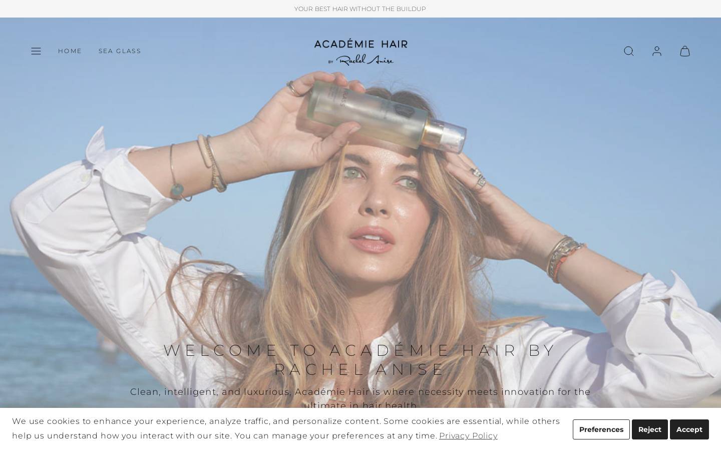 academiehair.com homepage screenshot