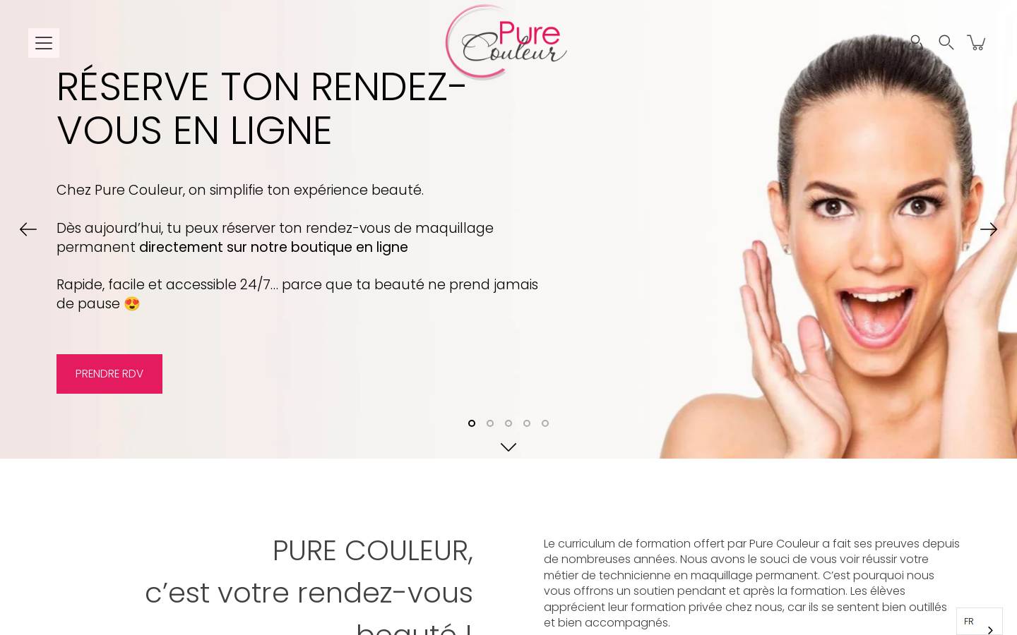 academiepurecouleur.ca homepage screenshot