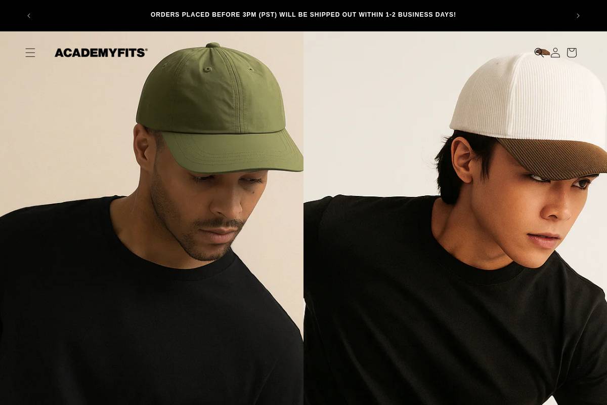 academyfits.com homepage screenshot