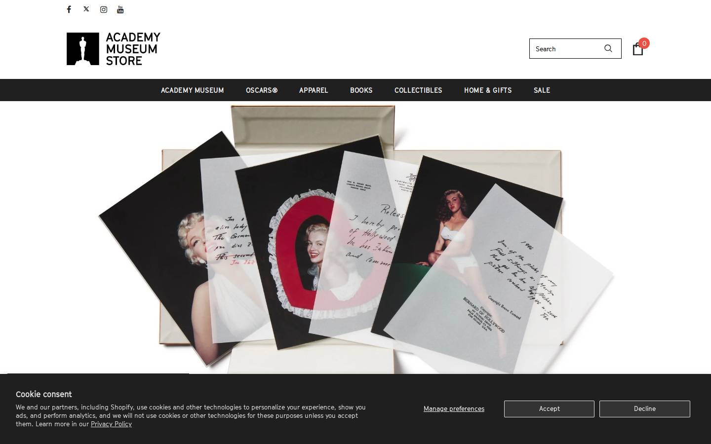 academymuseumstore.org homepage screenshot