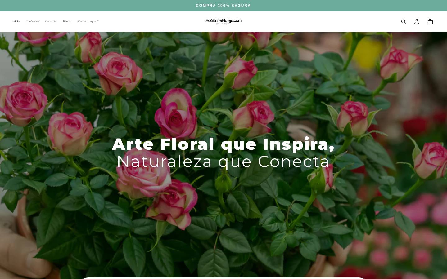 acaentreflores.com homepage screenshot