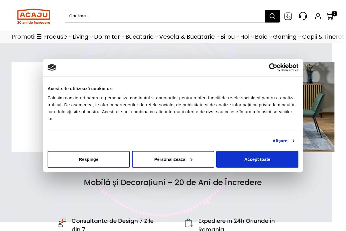 acaju.ro homepage screenshot