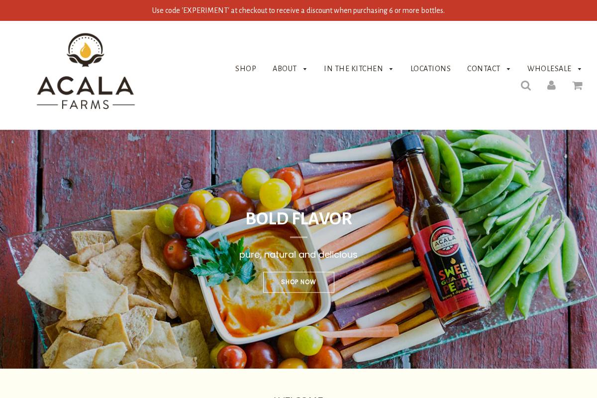 acala-farms.com homepage screenshot