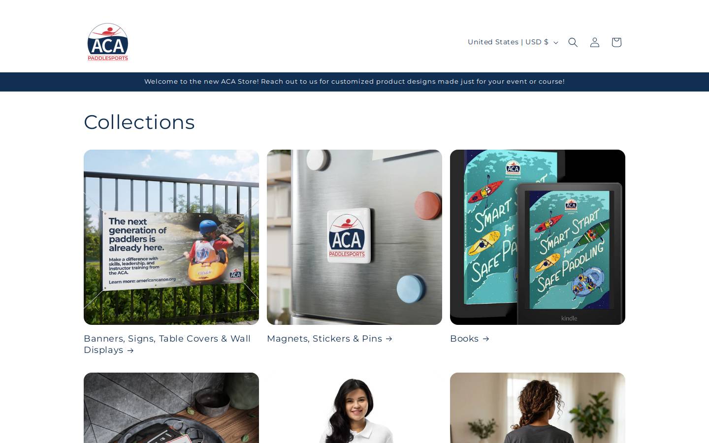 acapaddlesports.org homepage screenshot