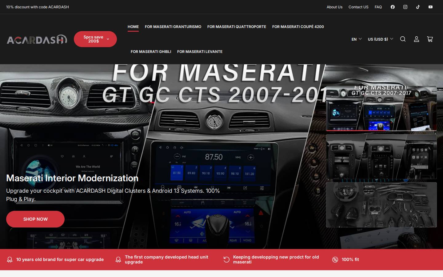 acardashms.com homepage screenshot