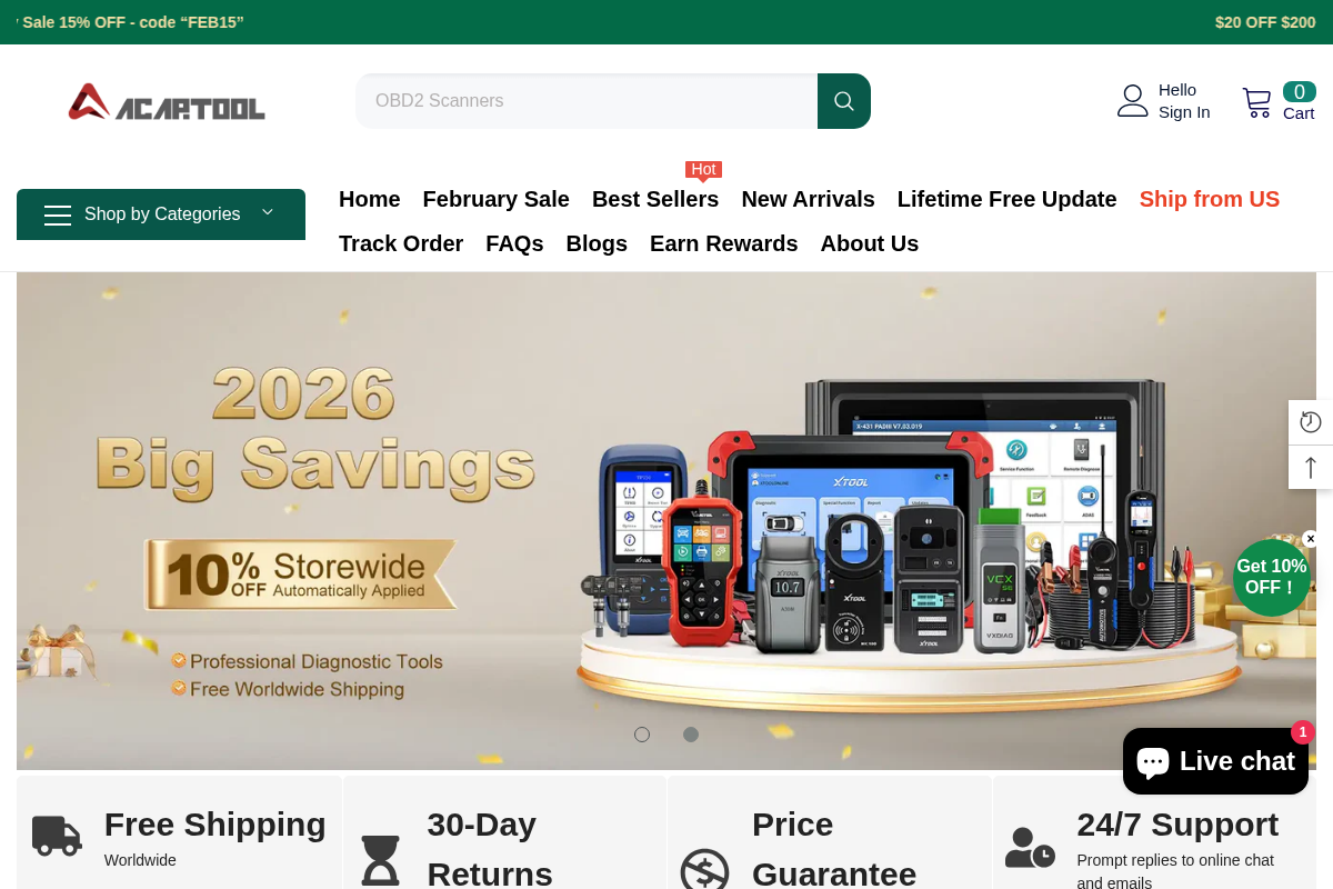 ACARTOOL homepage screenshot