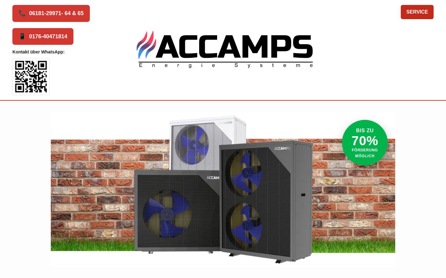 accamps.com homepage screenshot