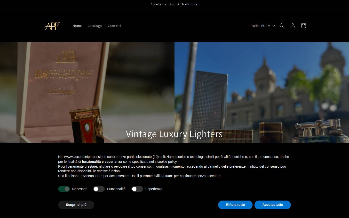accendiniperpassione.com homepage screenshot