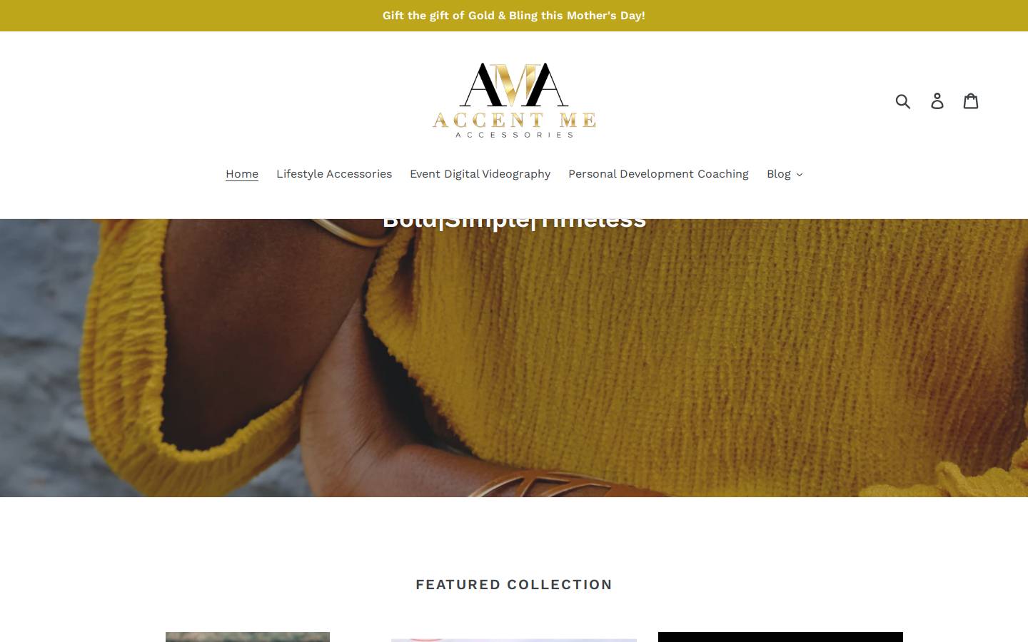 accentmeaccessories.com homepage screenshot