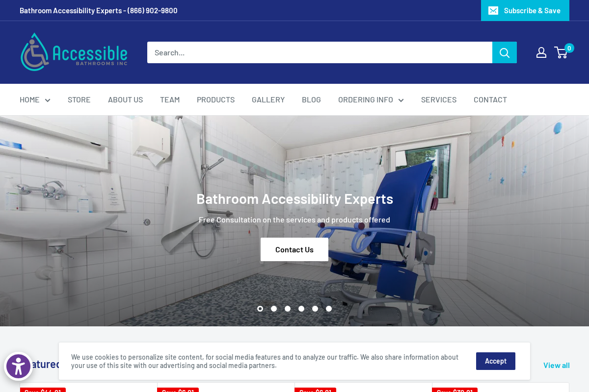 Accessible Bathrooms Inc homepage screenshot