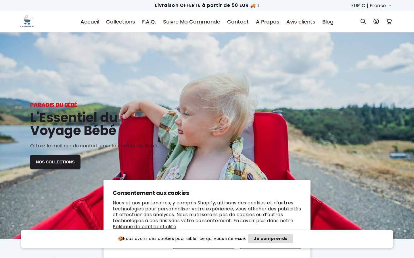 Accessoiresbebes homepage screenshot