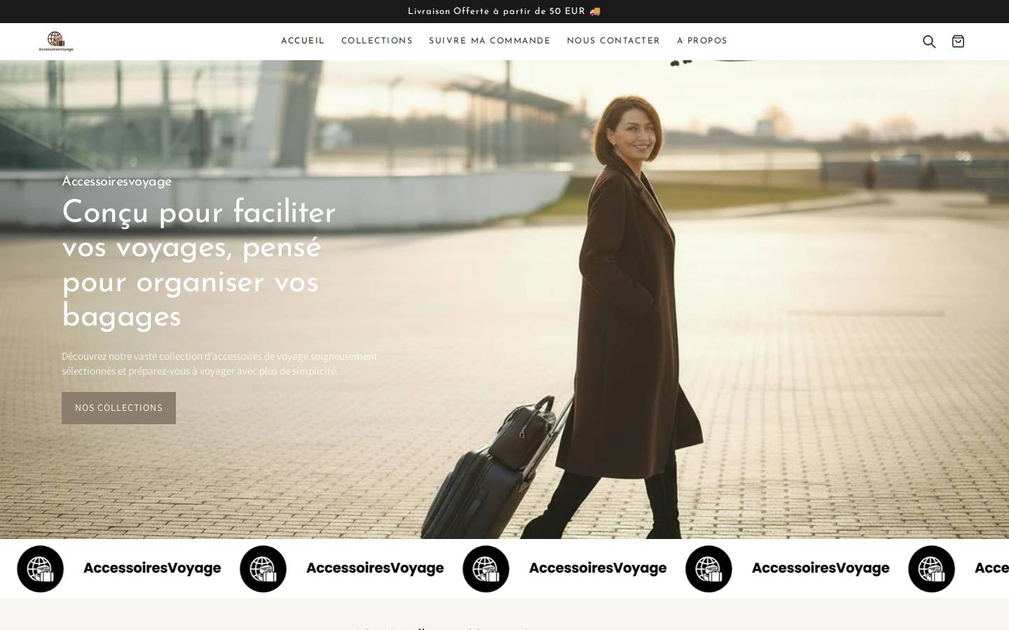 accessoiresvoyages.com homepage screenshot