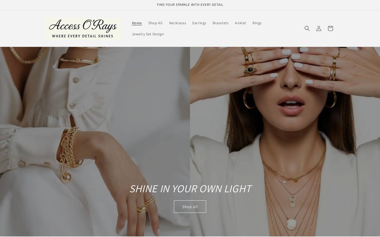 accessorays.com homepage screenshot